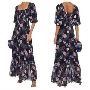 NICHOLAS Floral Maxi Dress - Black, Pink, Blue
